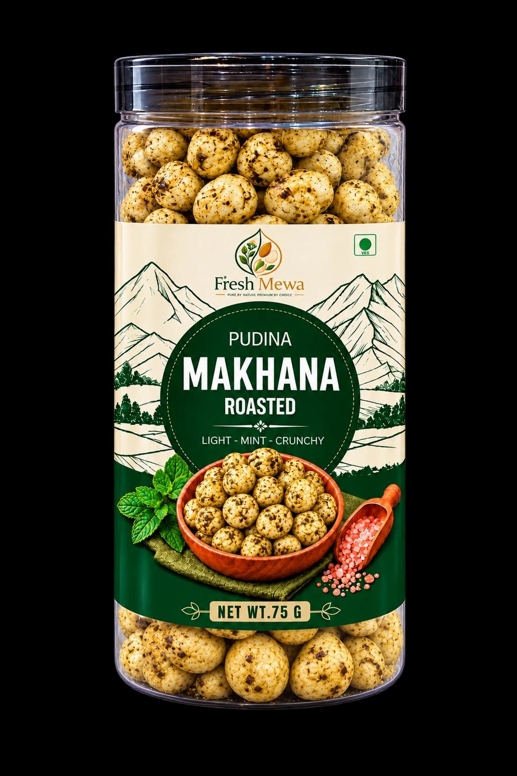 Fresh Mewa Pudina Makhana jar